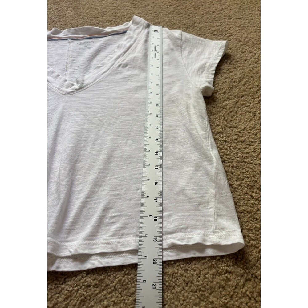 Pilcro x Anthropologie Cotton Slub V-Neck Oversized Crop Tee XS - Picture 6 of 8
